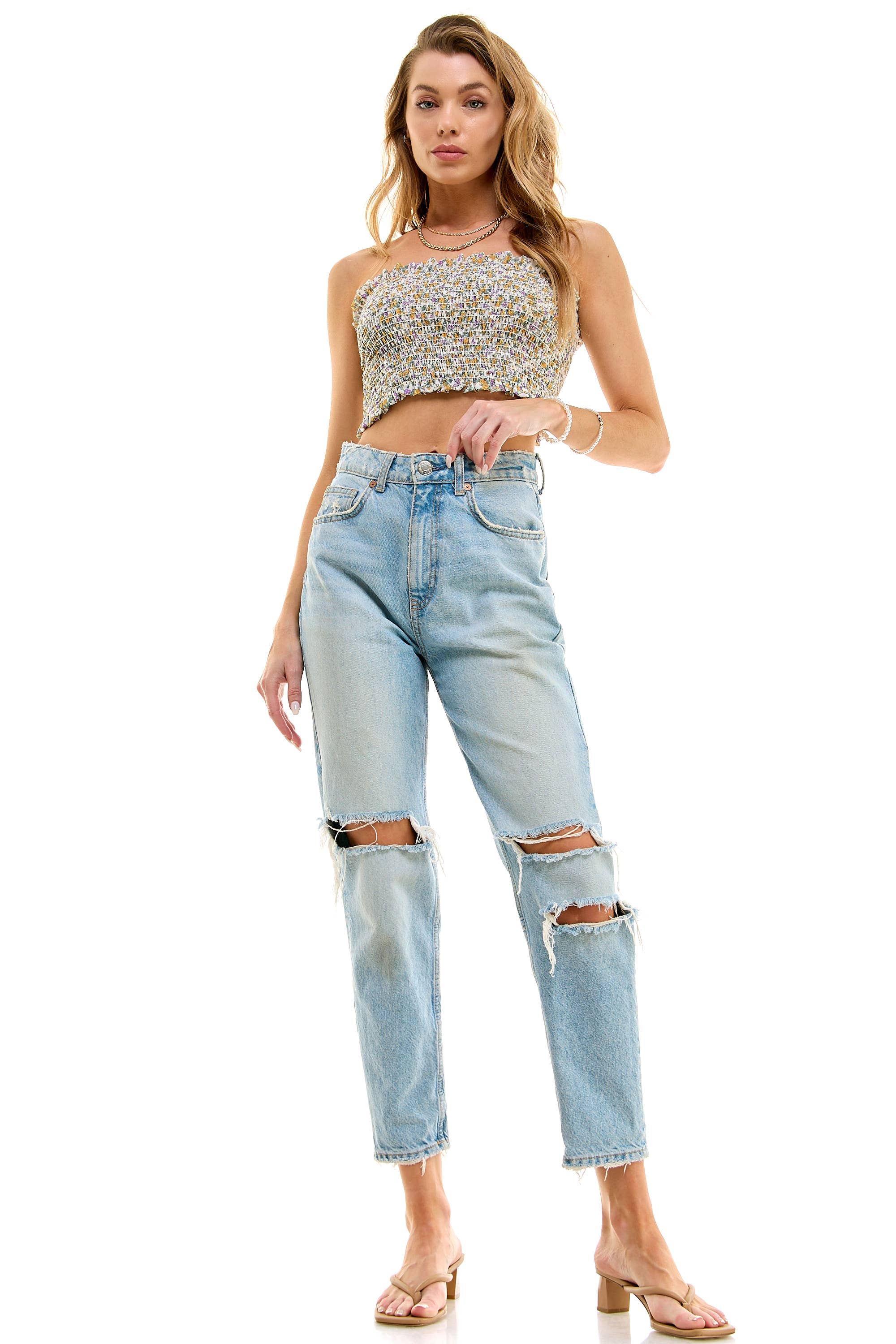 LOVING PEOPLE - Vendita all'ingrosso Camicetta - Donna - Crop top smock13