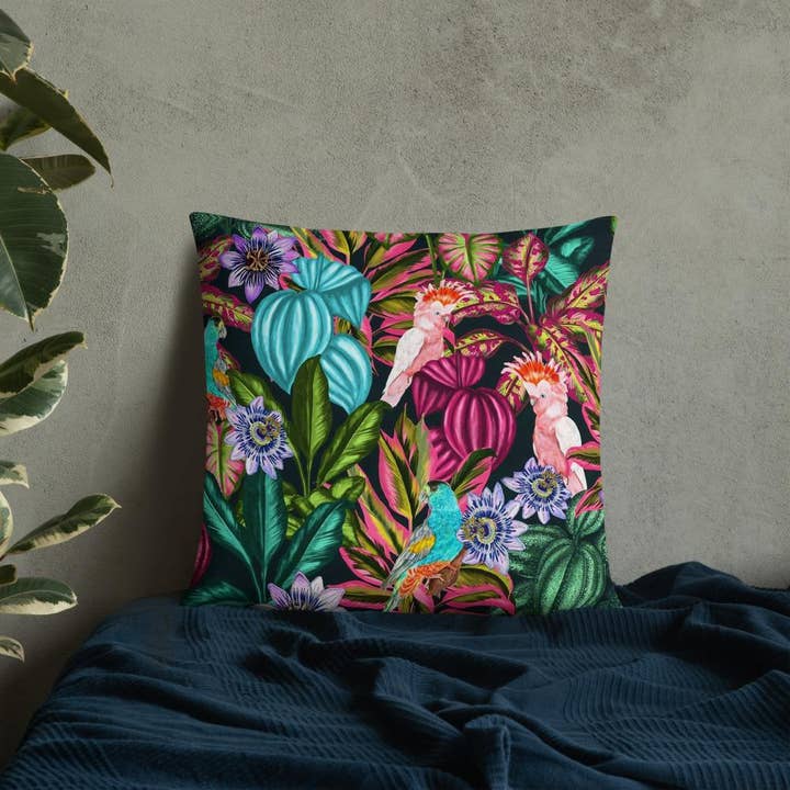 Cushion Covers Store – wholesale Throw pillow cover – Parrot Paradise Cushion Cover