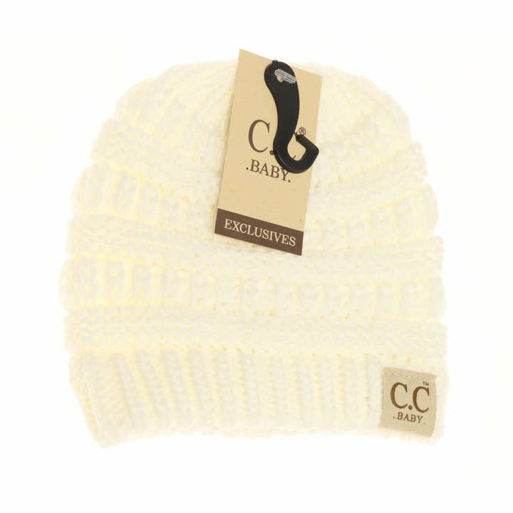 C.C Beanie - Wholesale Newborn/Knit Hat - Baby - Solid CC Beanie for Newborn Baby