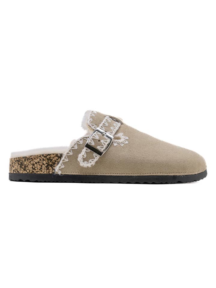 C'M PARIS - Wholesale Mules - Women's - Braided Strap Mule with Jewel Buckle 21554