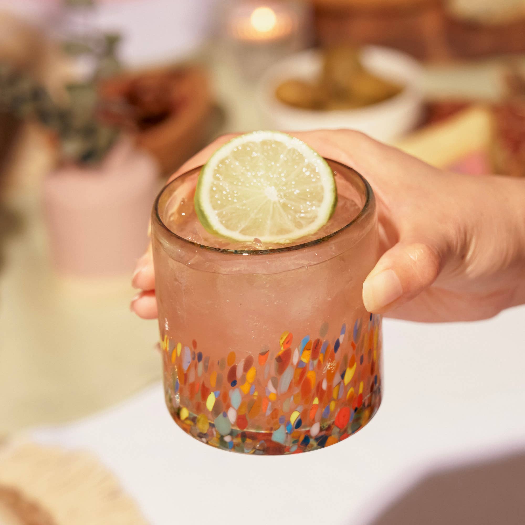 Twine - Wholesale Cocktail/Liquor Glass - Segunda Vida Artistico Recycled Glass Tumblers Set of 23