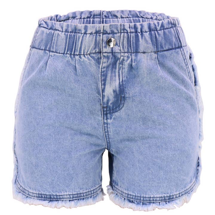 Rosa Clothing - Wholesale Shorts - Women's - Summer stretch high waist denim shorts