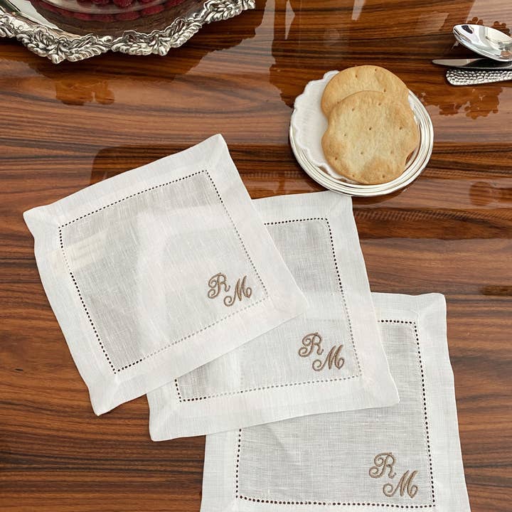 Mariaida Home - Wholesale Dinner & Cloth Napkin - Personalized White Cocktail Guardanapo1