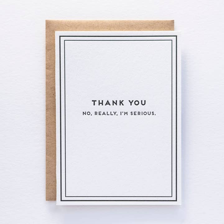 SALE/ discontinued** Dude Thank You Card for wholesale by Pistachio Press