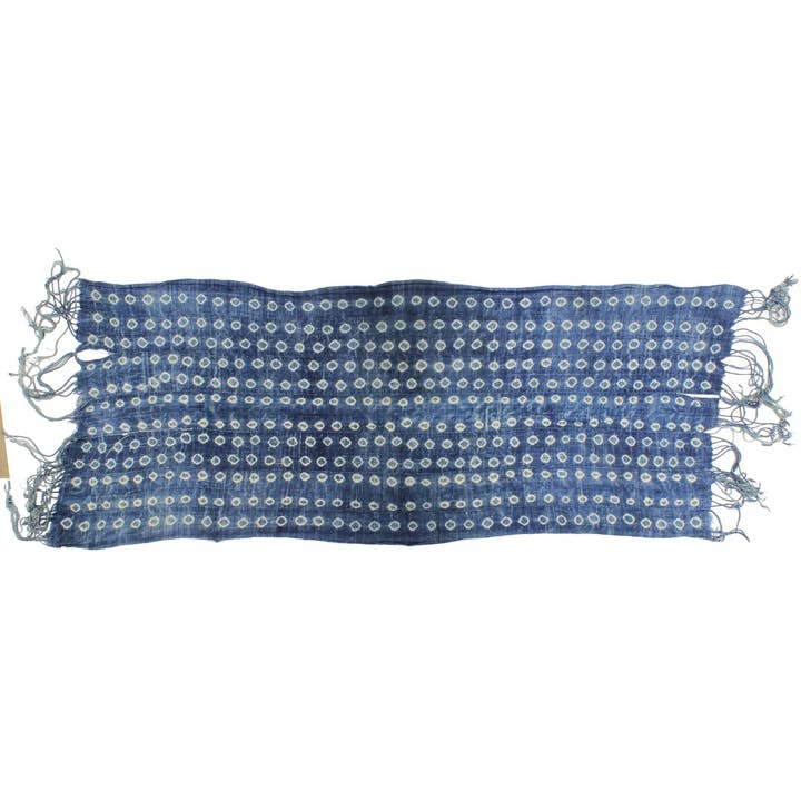 Vintage Mossi Indigo Châle de Mariage Textile | 64" x 22" pour la vente par The Niger Bend