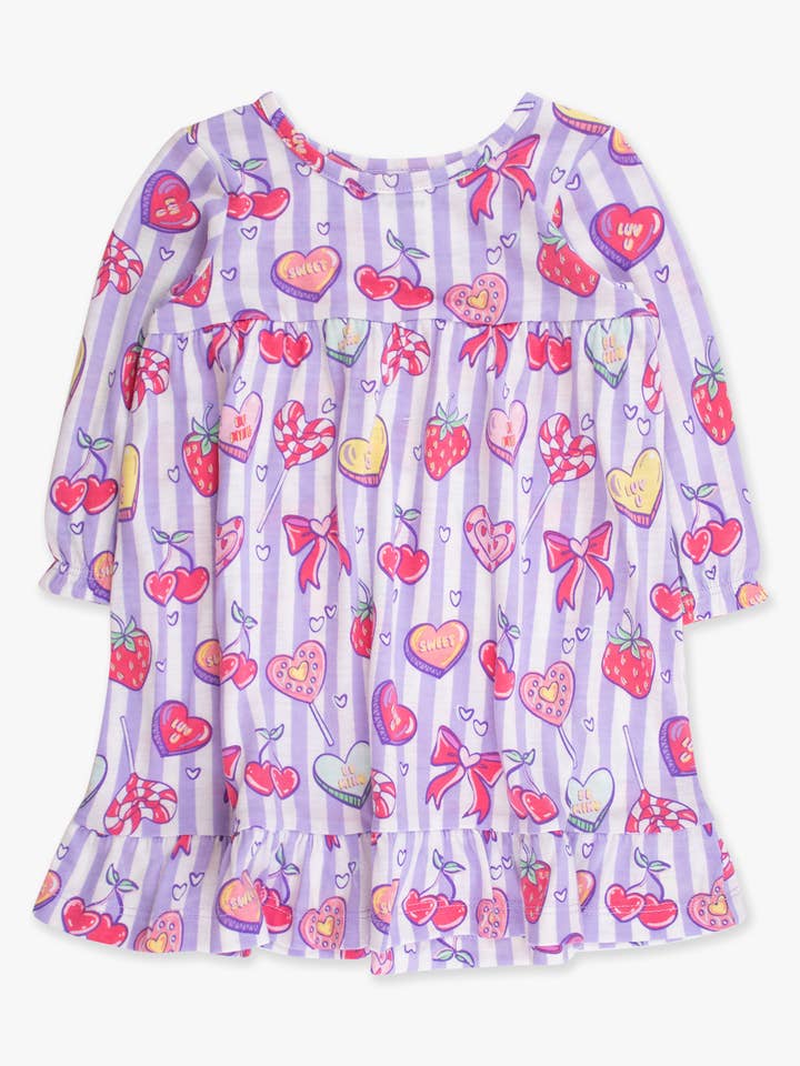 SoftSnooze™ Girls Lolly Hearts Long Sleeve Ruffle Pajama Night Gown
for wholesale by RuffleButts + RuggedButts
