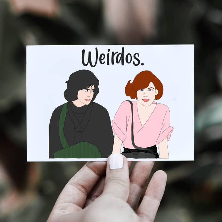 Frühstücksclub "Weirdos" Grußkarte für den Großhandel von Geeked Out Greetings