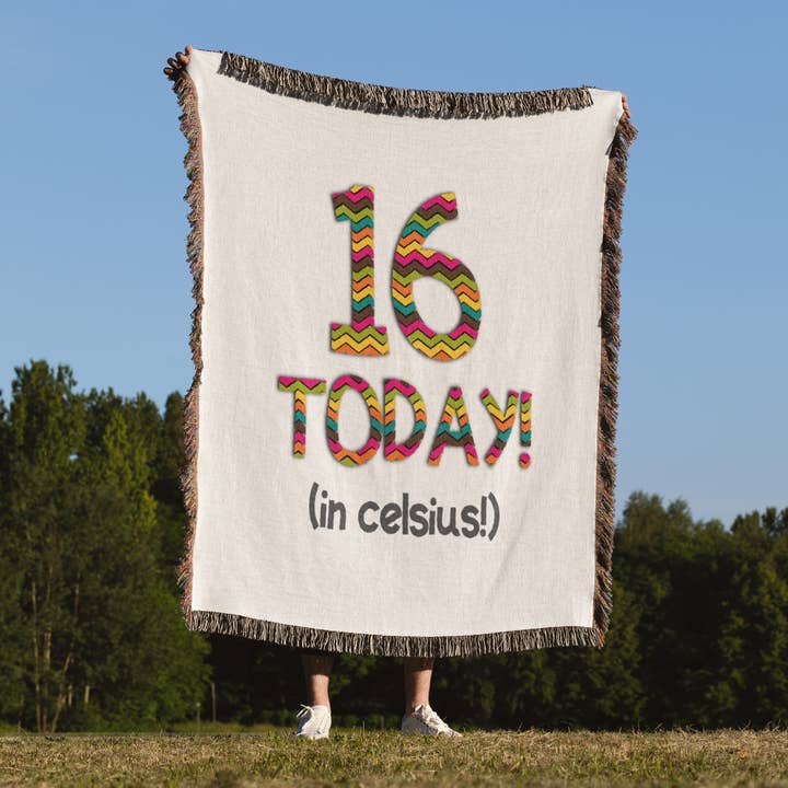 3dRose - Wholesale Throw Blanket - 3dRose, 16 Today… in celsius - Funny 60th Birthday. 16C is 60 in fahrenheit, Blanket1