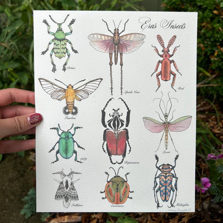 Eras Insects Art Print for wholesale by Linnea Campbell Studio