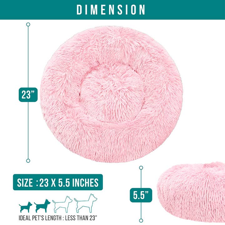 PetAmi - Wholesale Pet bed – Cat/dog - Fluffy Calming Donut Pet Bed34