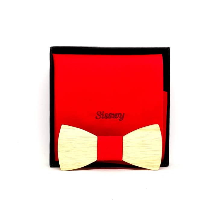 Sisswy - Wholesale Bow Tie - Men's - Kasima Wooden Bow Tie with Cotton Pouch | Orosi6