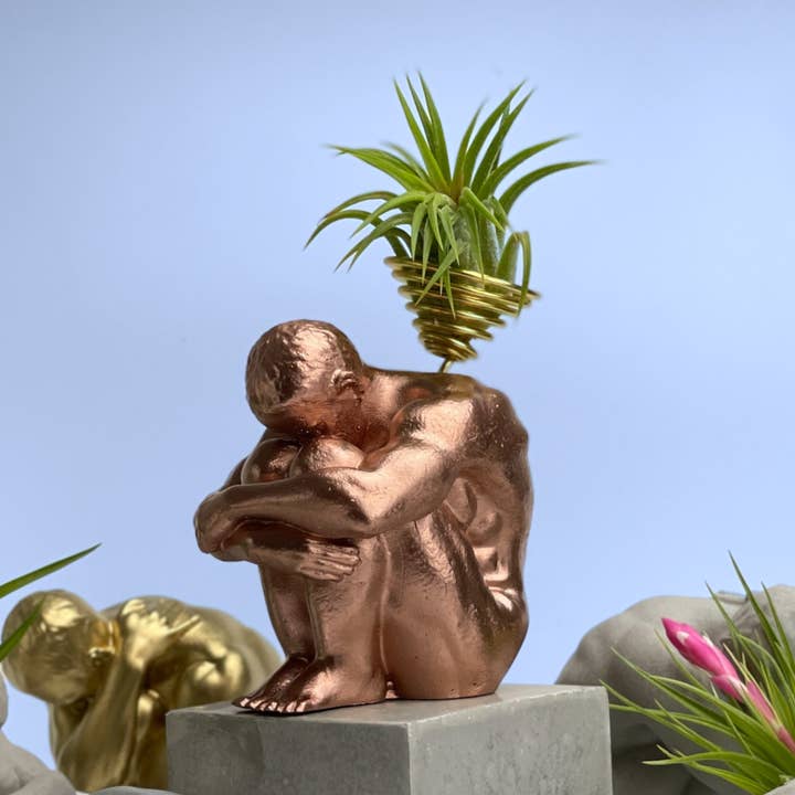 SUPPORT POUR PLANTES À AIR CORPOREL MASCULIN, Statue de torse pour hommes, pour la vente par Planters Made in the USA