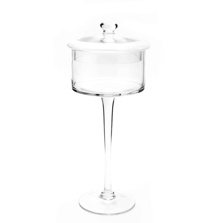 Portofino International Trading, USA - Wholesale Apothecary Jar - Glass Pedestal Candy Jar - 15.25"