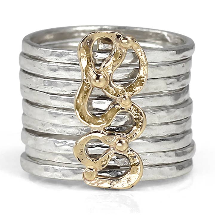 Flow Sterling Silver Meditation Band Ring for wholesale by MeditationRings