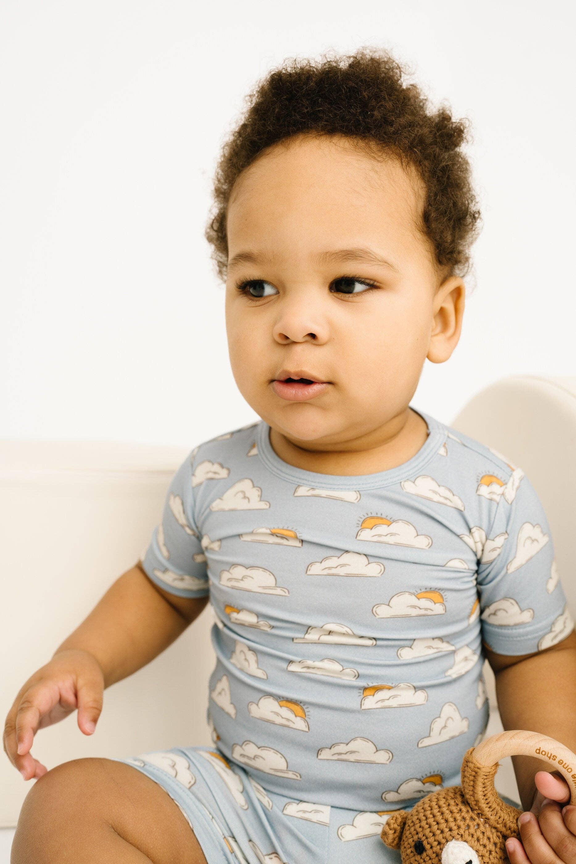 Little One Shop - Wholesale Sleepwear Set - Kids - Dreamy Skies Bamboo Shorts Set7