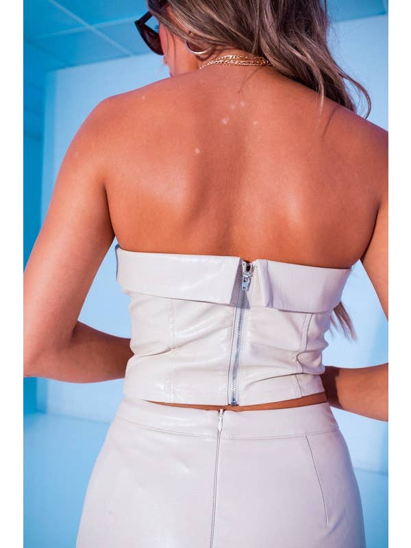 Cream CORSET TUBE TOP for wholesale on Faire