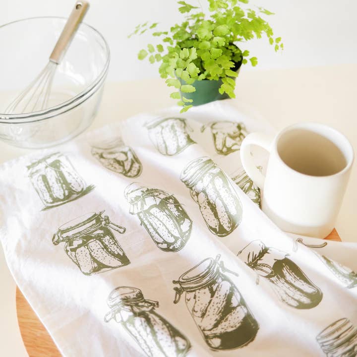 Highland Ridge | Handmade Home Decor - Wholesale Tea Towel - Pickle Tea Towel