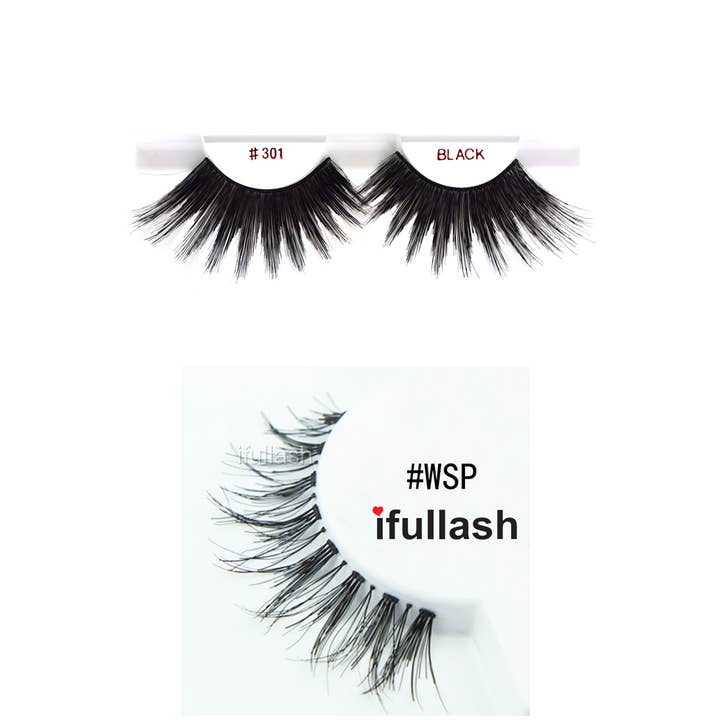 KC Factory - Wholesale False/Fake Eyelashes - Eyelashes Black 12Pair - Human Hair (100LASH-04)5