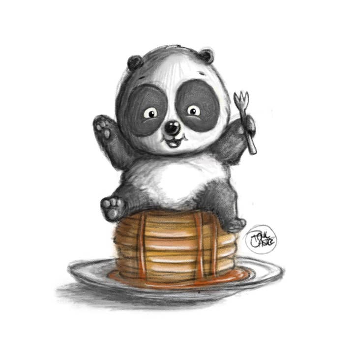 Pandacakes - Art Print for wholesale by Paul Castle Studio