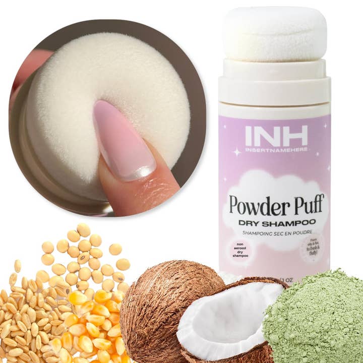 INH Hair - Wholesale Dry Shampoo - Powder Puff Dry Shampoo | volumizing non aerosol dry shampoo