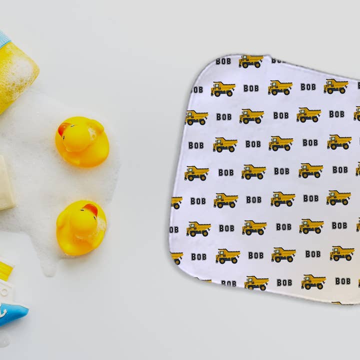 Débarbouillette personnalisée pour camion à benne pour la vente par Potter's Printing