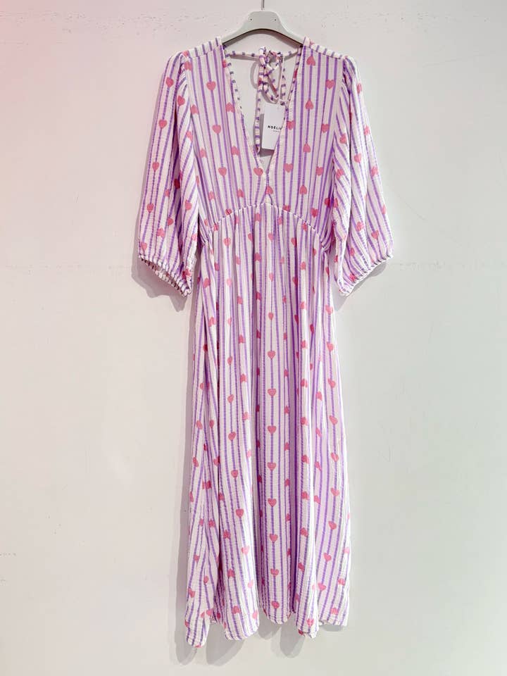 NOELINE – wholesale Dress – Women's – Printed cotton gauze dress 2394-HEART10