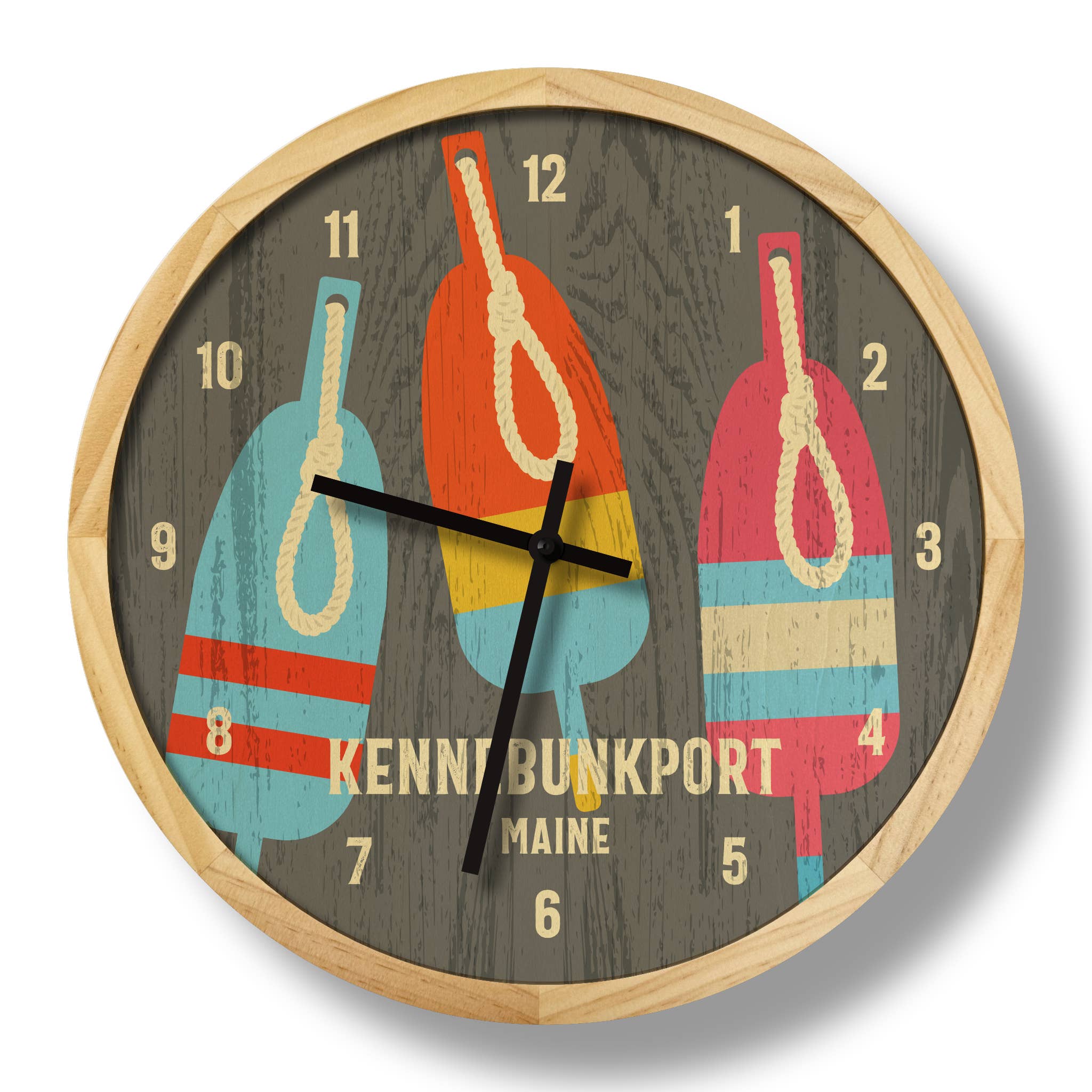 Local Time Clock Co. - Wholesale Wall Clock - Personalized Buoys Wall Clock - 12" Diameter1