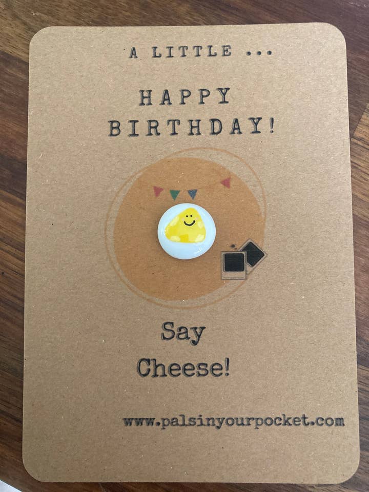 Tarjeta de felicitación con juego de palabras de queso para foodie de cumpleaños feliz para venta al por mayor de Pals in your Pocket