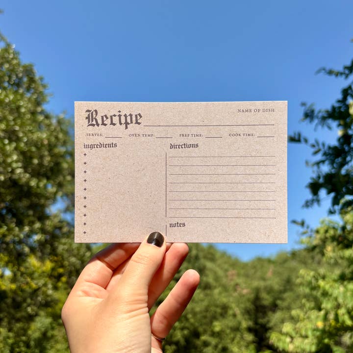 Petrichor & Co. - Wholesale Recipe Card - Retro Recipe Cards – Set of 10 Vintage Kitchen Stationery2