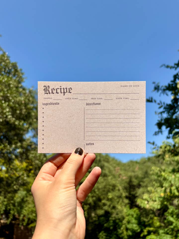 Set of 10 Recipe Cards for wholesale by Petrichor & Co.