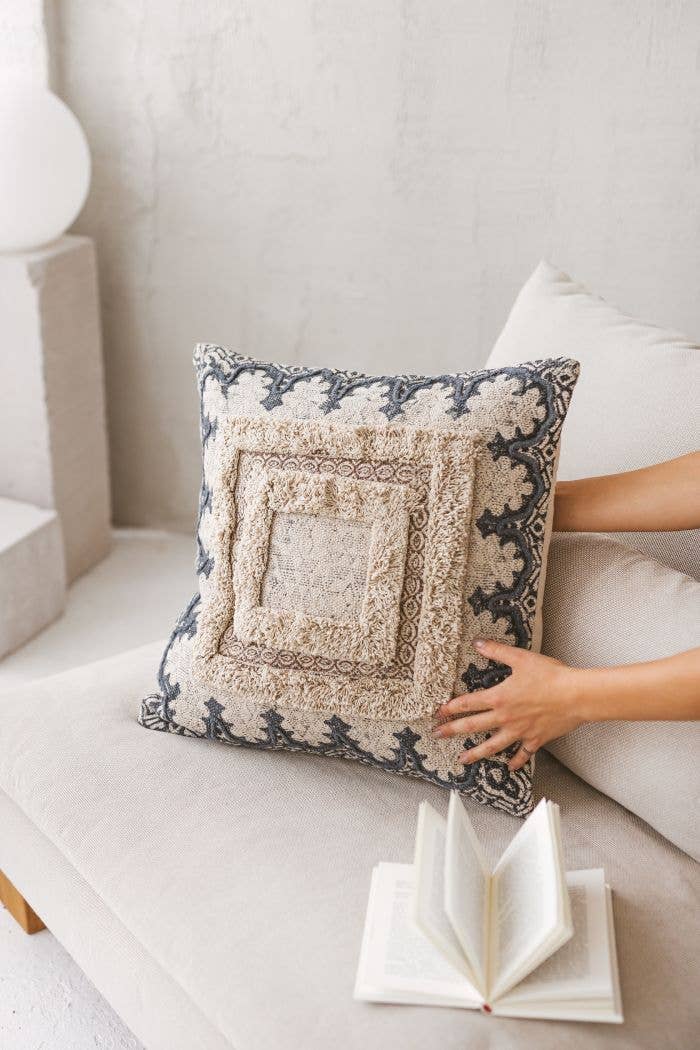 Living Multicultural - Wholesale Throw Pillow Cover - Hand Block Printed Boho Pillow Cover 50 x 50 cm | Lata