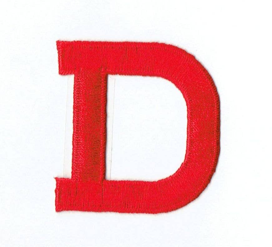 Wholesale Applique - Wholesale Patch - 2” Alphabet Red Letters - Block Style3