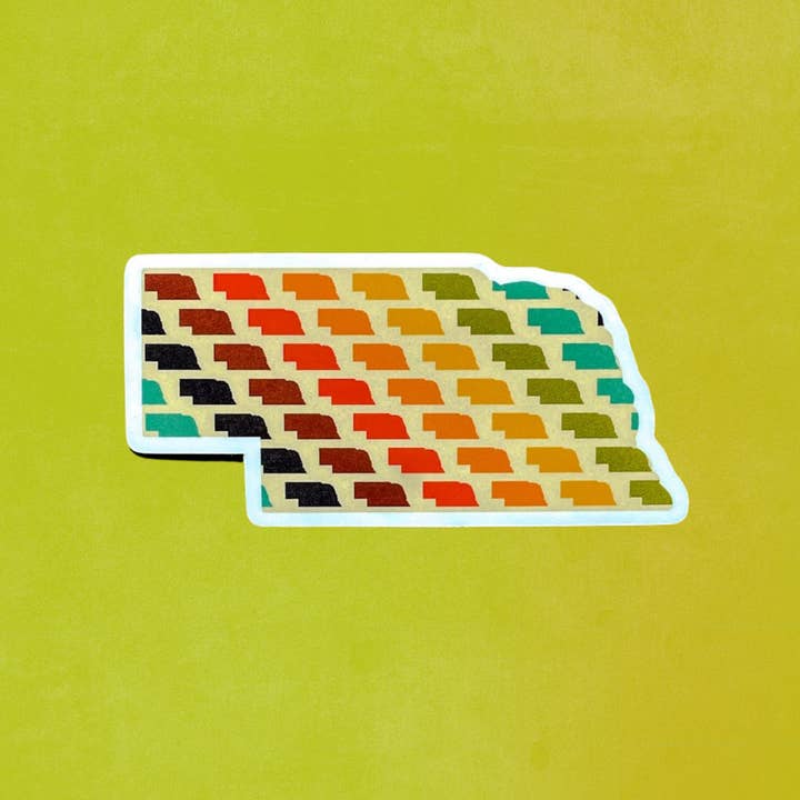 Adesivo Arcobaleno Nebraska per la vendita all'ingrosso da parte di Mistie Eyed Designs