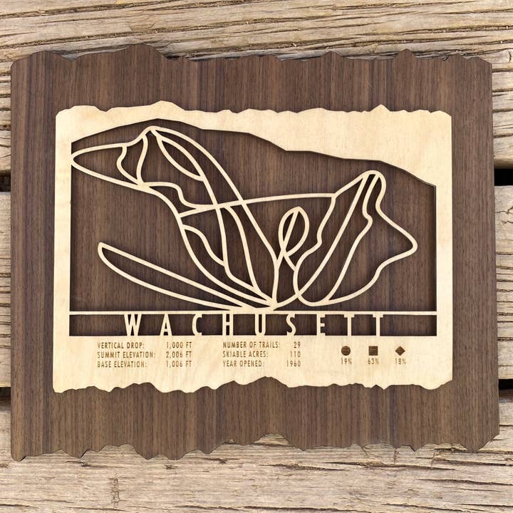 Wachusett Trail Map for wholesale by Mountaincut