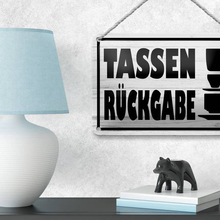 Femer – wholesale Sign – Tin sign note 18x12cm Mugs return2