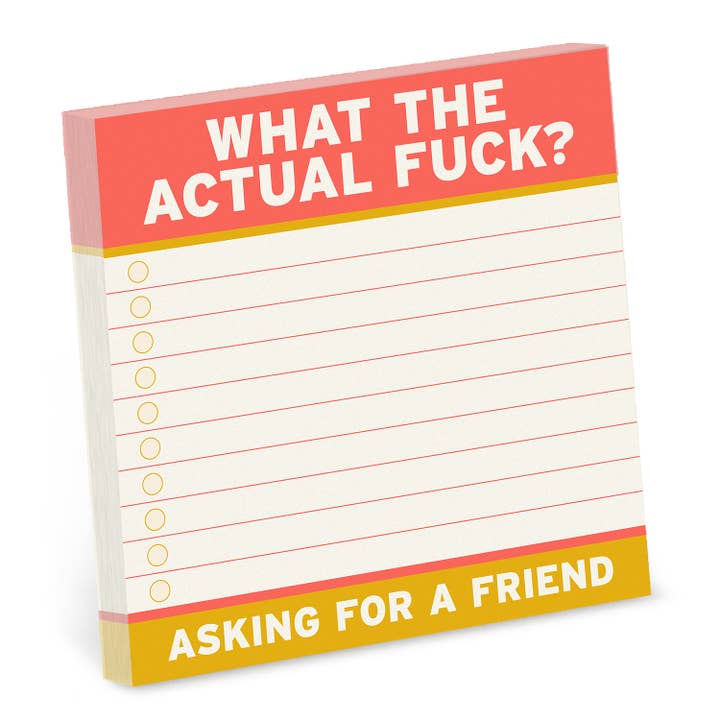 Knock Knock - Wholesale Sticky Notes - Actual Fuck Large Sticky Notes (4 x 4-inches)