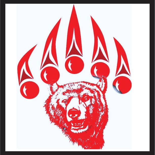 3 Inch Cloth Patch Bear Claw Native Totem Pole Art for wholesale by BMS BIZ