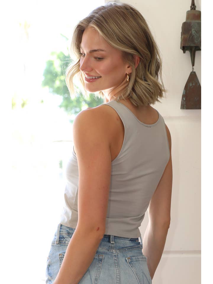 ANGIE - Venta al por mayor Camiseta sin mangas - Mujer - CAMISETA SIN MANGAS DE PUNTO DE ALGODÓN Y SPANDEX X2DQ2-ASIS2