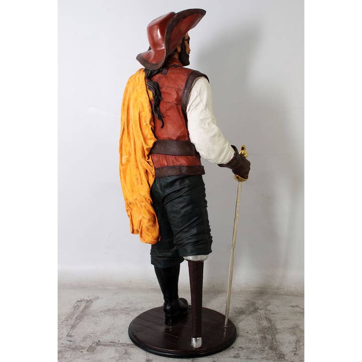 LM Treasures - Wholesale Costume - Unisex - Pirate Captain Wooden Leg Life Size Statue7