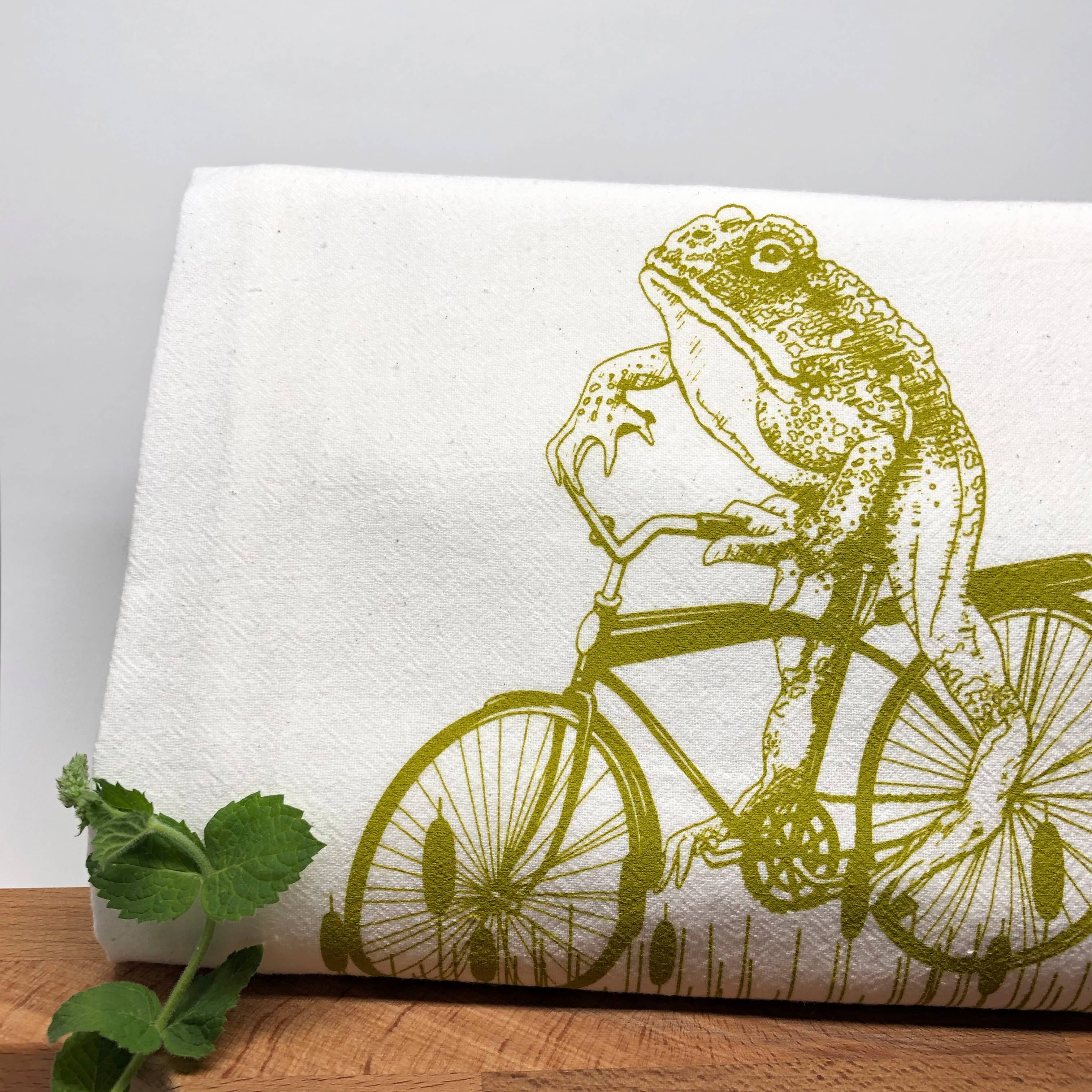 Two Little Fruits - Wholesale Tea Towel - Green Frog Tea Towel – Whimsical Cotton Kitchen Gift2
