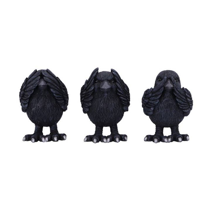 Three Wise Ravens 8.7cm for wholesale by WONDER IMPORTS AUSTRALIA