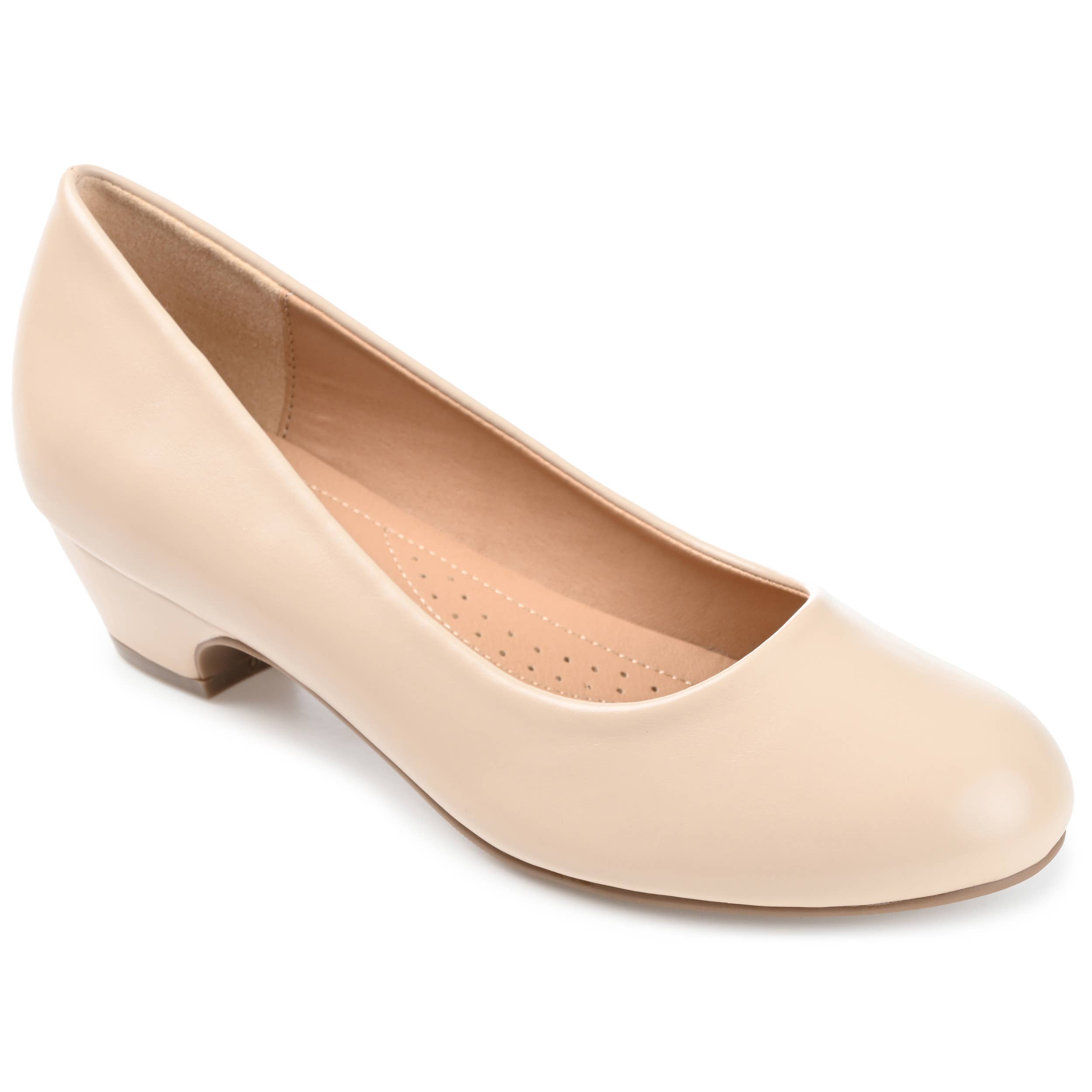 Journee - Wholesale Low Heels - Women's - Saar Kitten Pump Heels In Faux Leather4