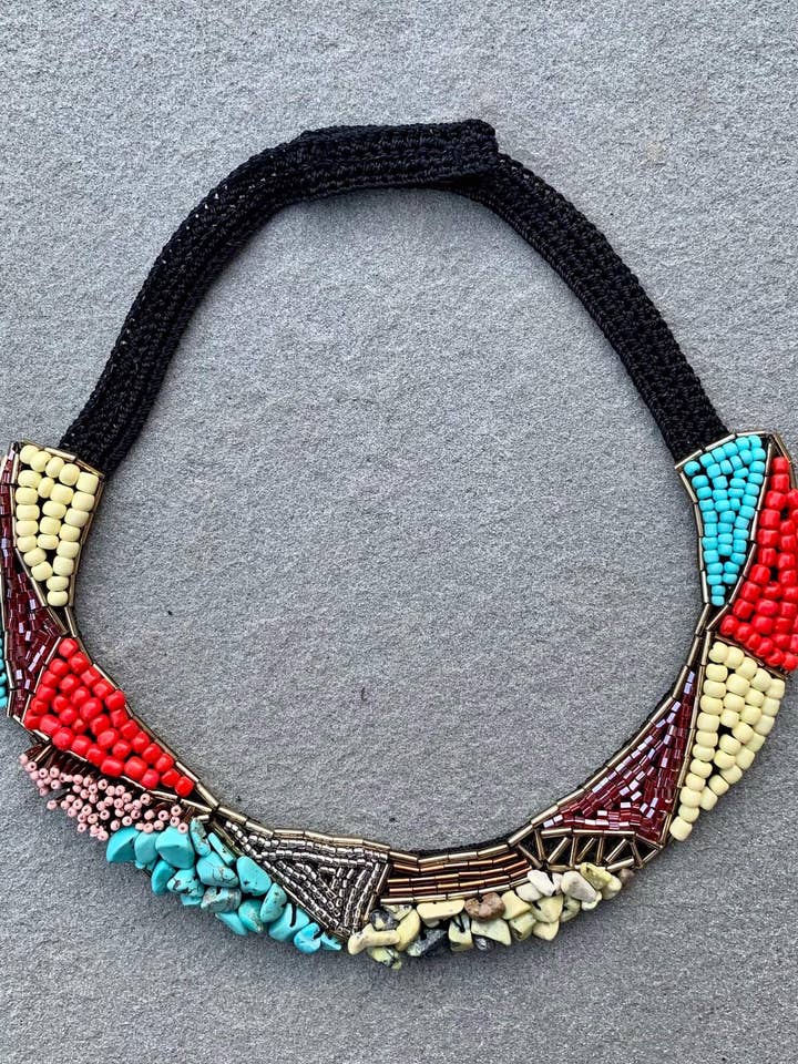 Mujgan Beaded Statement Necklace for wholesale by Seyyah