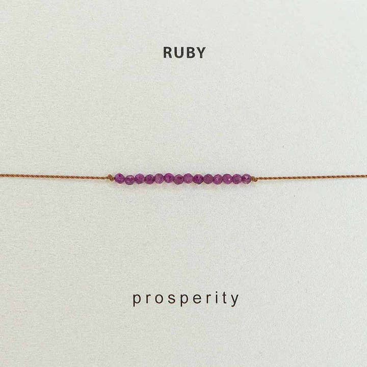 Soulsilk - Wholesale Beaded Bracelet - Ruby Bracelet- Confidence