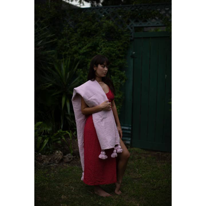 Voyage – Engroshandel Tæppe – Tæppe/Throw Pom Pom - Håndlavet Marokko - Pink