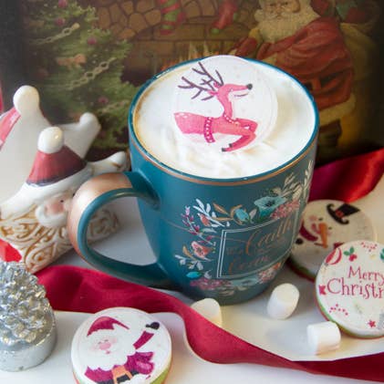 Nuevos discos navideños de obleas comestibles para venta al por mayor de Crystal Candy Unique Cake Decorations