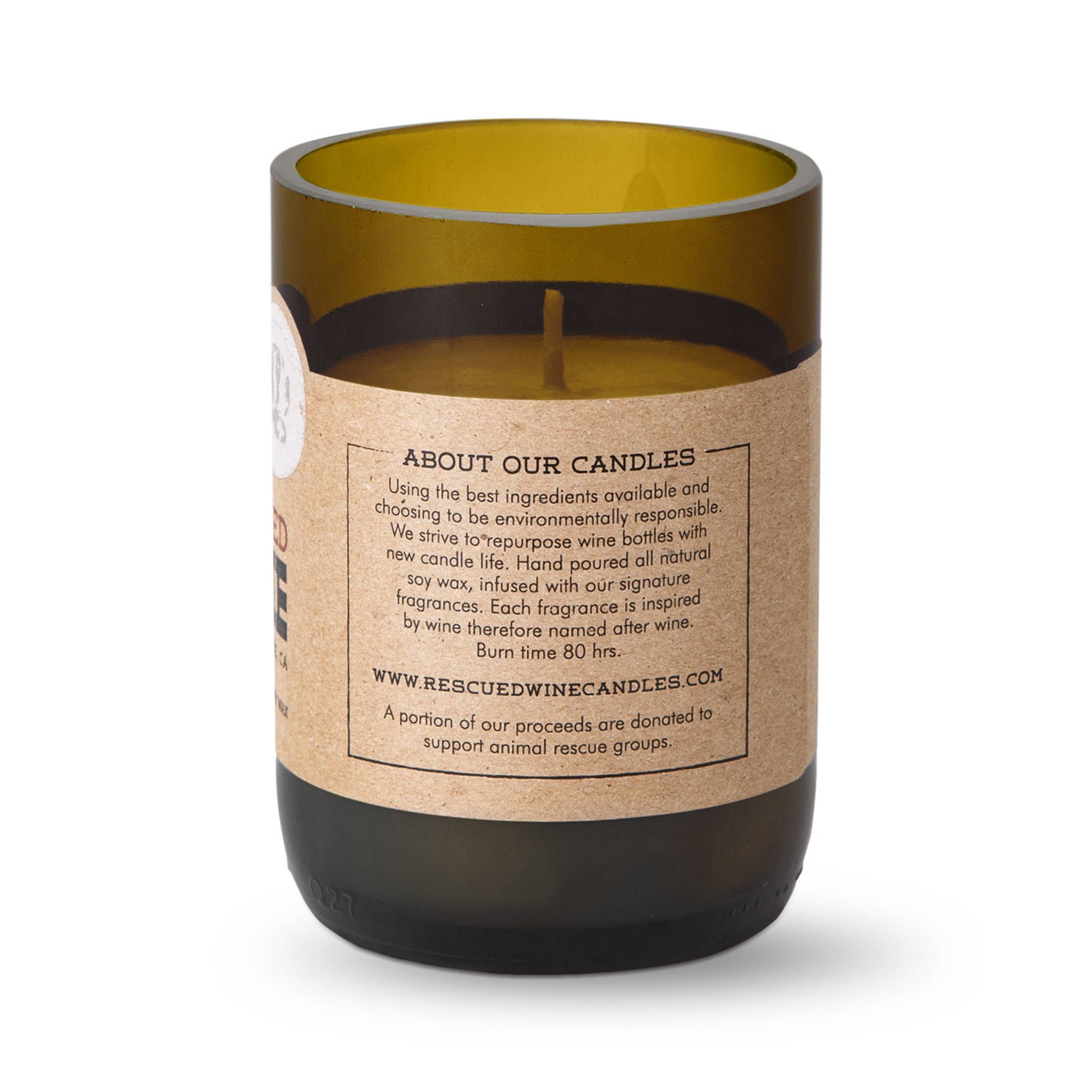 Rescued Wine Candles – wholesale Jar/filled candle – Riesling Soy Candle Signature - Handmade Wine Bottle Candle3