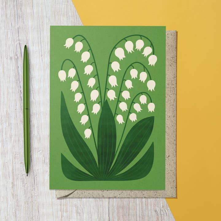 Lily of the Valley | Modern-Retro Reusable Greeting Card for wholesale by Bird & Co Studio