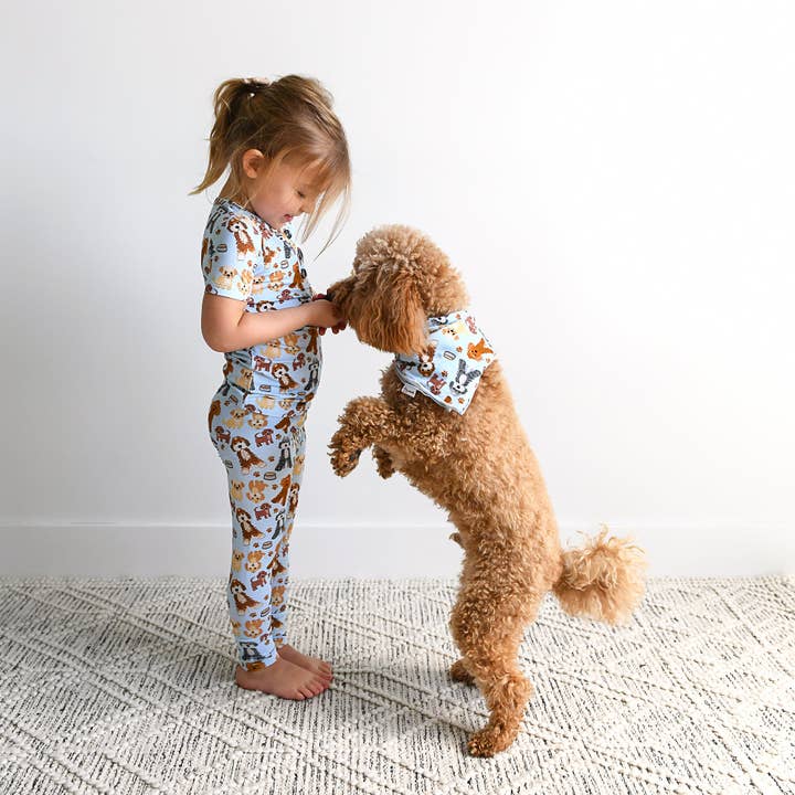 Gigi and Max - Wholesale Pet Bandana - Dog - Griffin Dog Bandana Matching Accessory Doodle Print
