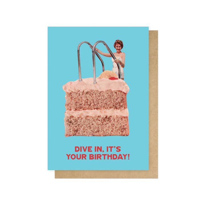 Dive In Greetings Card for wholesale by East End Prints - Greetings Cards & Postcards